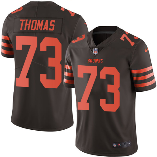 Men's Elite Joe Thomas Nike Jersey Brown - #73 Rush NFL Cleveland Browns